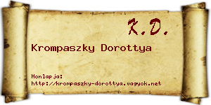 Krompaszky Dorottya névjegykártya